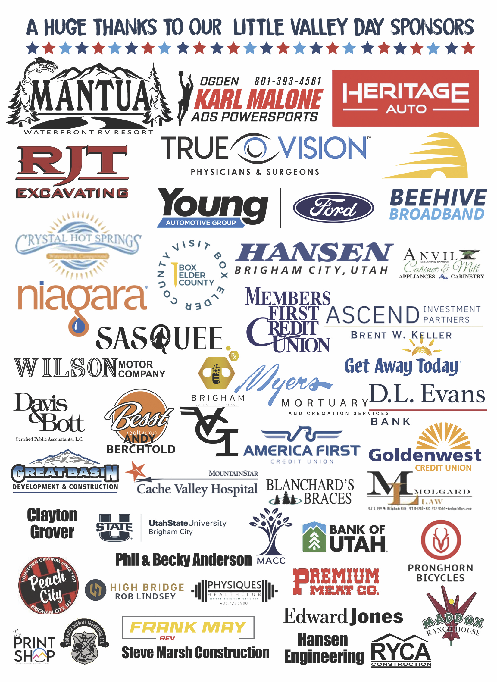 Little Valley Days sponsors